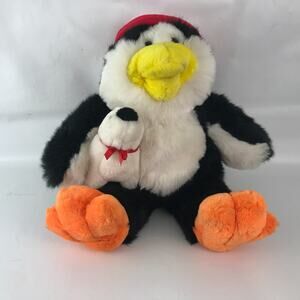VINTAGE 1993 COMMONWEALTH CHRISTMAS PENGUIN BABY SEAL STUFFED ANIMAL TOY PLUSH
